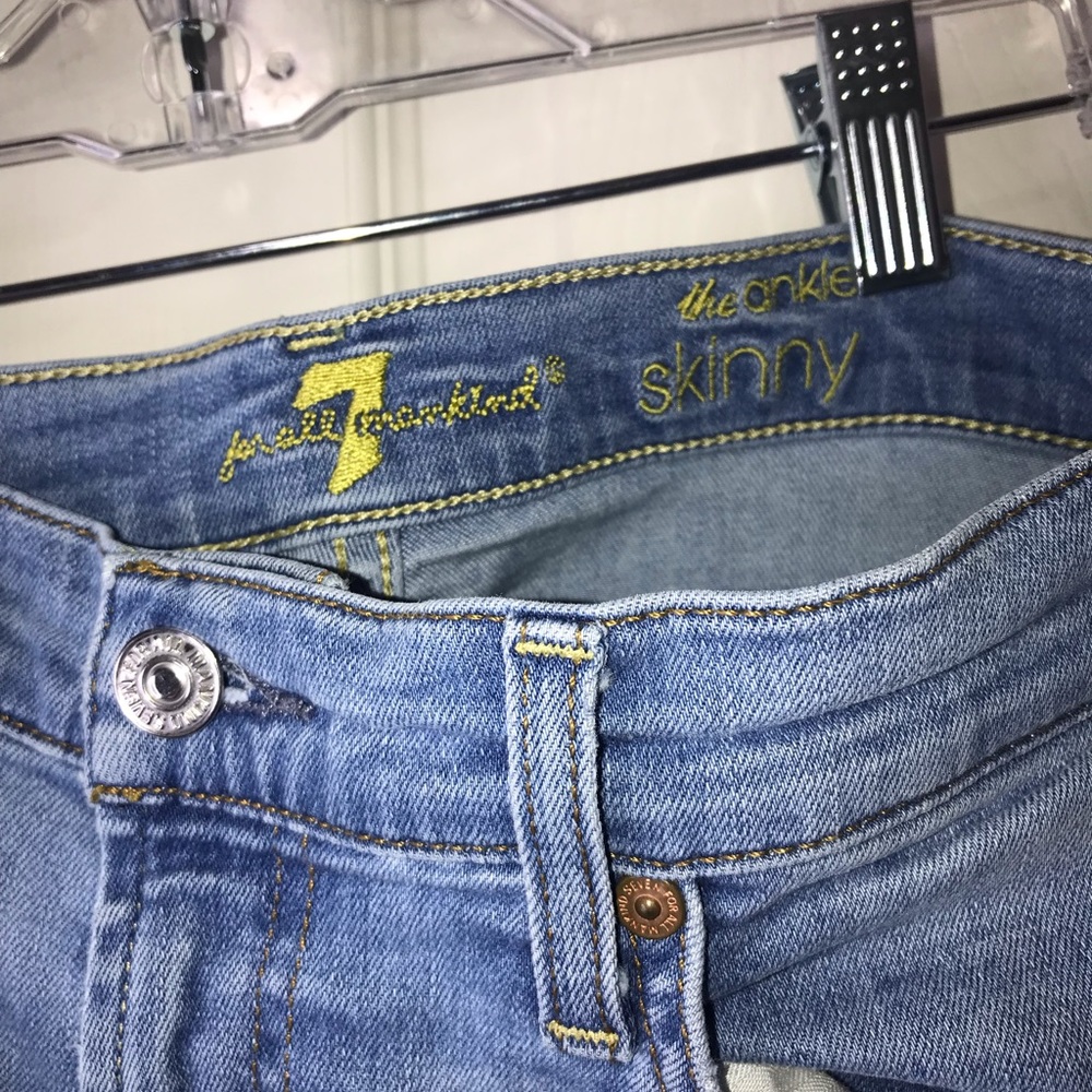 7 for All Mankind the Ankle Skinny Jeans Size 27